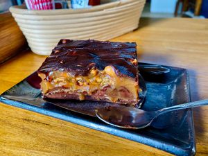 Snickers cake at Nang Sabai Cafe Artisan Bakery in Koh Samui