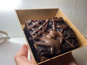 Vegan brownie at Nang Sabai Cafe Artisan Bakery in Koh Samui