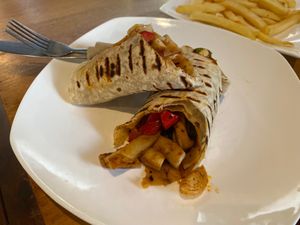 Mushroom fajitas at Nang Sabai Cafe Artisan Bakery in Koh Samui