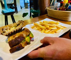 Vegetarian sandwich at Nang Sabai Cafe Artisan Bakery in Koh Samui