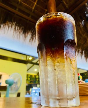 Espresso with coconut water. at Nang Sabai Cafe Artisan Bakery in Koh Samui
