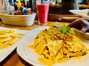 Vegetarian nachos at Nang Sabai Cafe Artisan Bakery in Koh Samui