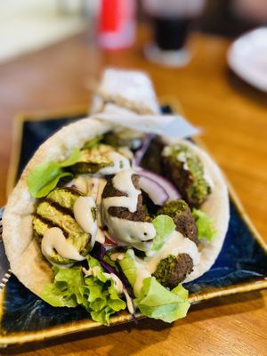 Falafel pita  at Nang Sabai Cafe Artisan Bakery in Koh Samui