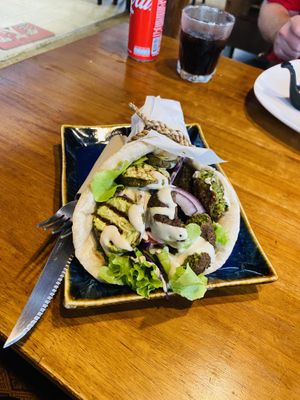 Falafel pita  at Nang Sabai Cafe Artisan Bakery in Koh Samui