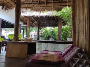 Cute and comfortable place at Nang Sabai Cafe Artisan Bakery in Koh Samui