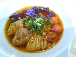 Taiwanese ramen at Vegan Bistro Jangara in Tokyo