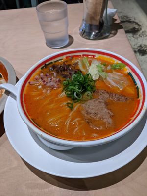Spicy ramen 🍜 at Vegan Bistro Jangara in Tokyo