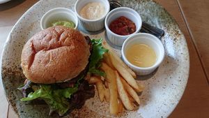 Good burger, but not filling enough at Vegan Bistro Jangara in Tokyo