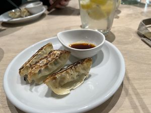 Gyozas  at Vegan Bistro Jangara in Tokyo