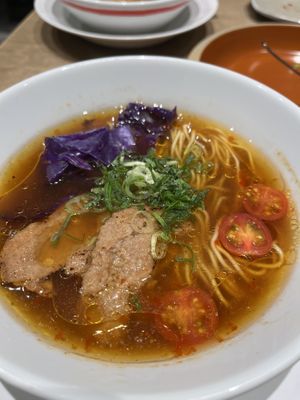 Taiwanese “beef noodles"  at Vegan Bistro Jangara in Tokyo