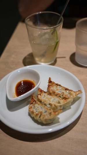 Gyozas at Vegan Bistro Jangara in Tokyo