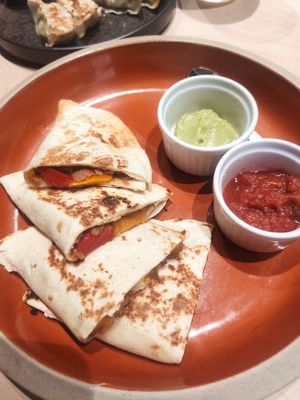 Quesadillas at Vegan Bistro Jangara in Tokyo