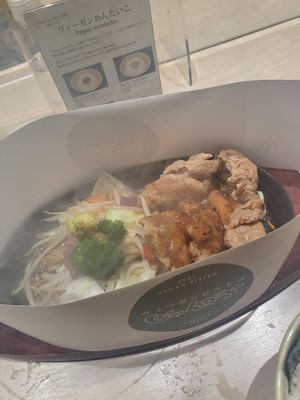 Grilled soy meat with vegetables at Vegan Bistro Jangara in Tokyo