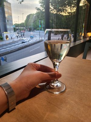 Japanese Koshu wine at Vegan Bistro Jangara in Tokyo