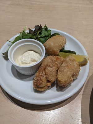 Karaage w/ vegan mayo at Vegan Bistro Jangara in Tokyo