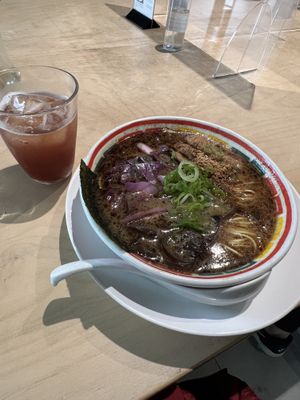 Vegan Kobonshan and goji berry and pomegranate soda  at Vegan Bistro Jangara in Tokyo
