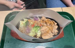 Juju Grill ~ Soy meat grilled on an iron plate  at Vegan Bistro Jangara in Tokyo