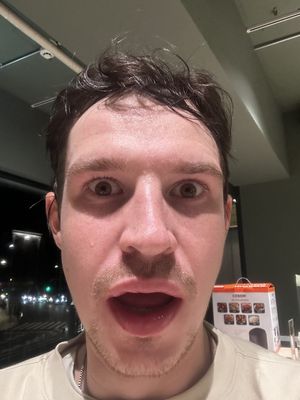 This is me after the bowl. I was literally sweating buckets    at Vegan Bistro Jangara in Tokyo