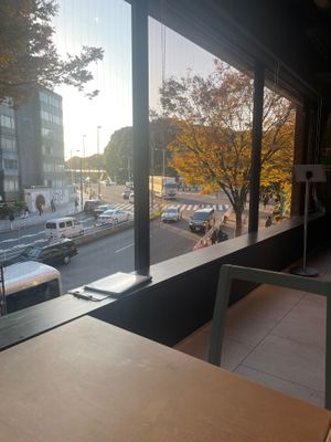 The view at Vegan Bistro Jangara in Tokyo