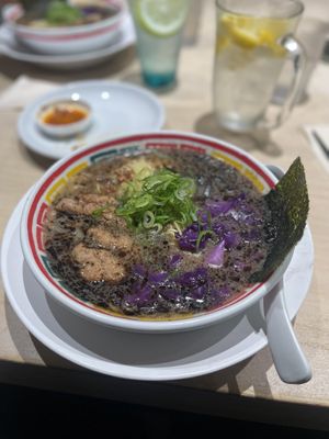 Vegan garlic oir ramen  at Vegan Bistro Jangara in Tokyo
