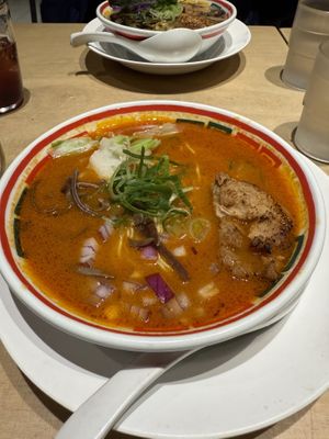 Spicy ramen   at Vegan Bistro Jangara in Tokyo