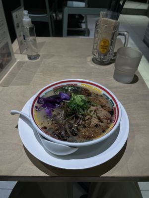 A thick broth   at Vegan Bistro Jangara in Tokyo