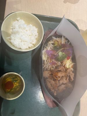 I had the grill with rice and a soup was so filling and tasty highly recommend at Vegan Bistro Jangara in Tokyo