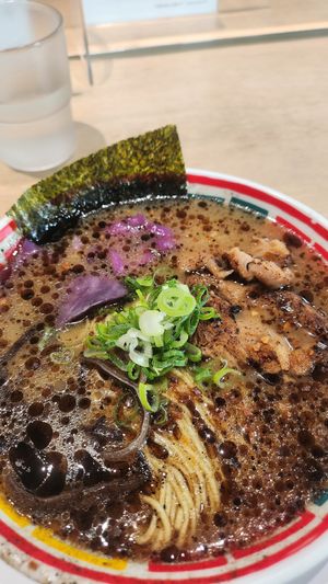 Garlic oil ramen at Vegan Bistro Jangara in Tokyo