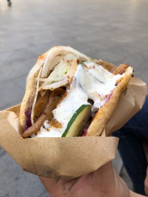 Kebab de seitán at Good Shit, Vegan Kebabs in Barcelona