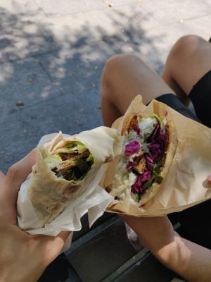 Durum and kebab at Good Shit, Vegan Kebabs in Barcelona