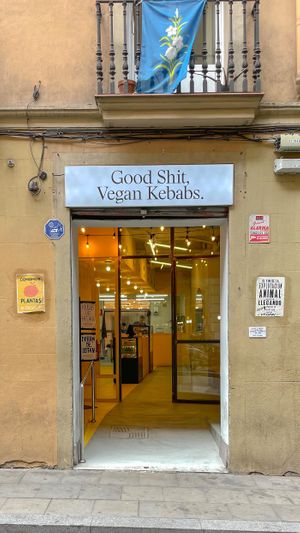   at Good Shit, Vegan Kebabs in Barcelona