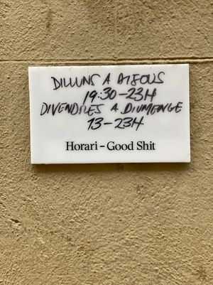 Hours - April 2022 at Good Shit, Vegan Kebabs in Barcelona