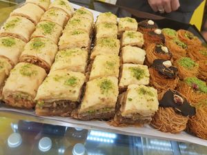 All vegan baklava selection!! at Good Shit, Vegan Kebabs in Barcelona