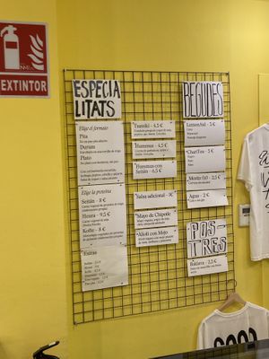 Menú   at Good Shit, Vegan Kebabs in Barcelona