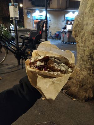 Seitan kebab at Good Shit, Vegan Kebabs in Barcelona