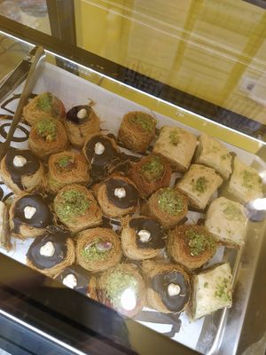 Little baklavas for dessert/snack at Good Shit, Vegan Kebabs in Barcelona