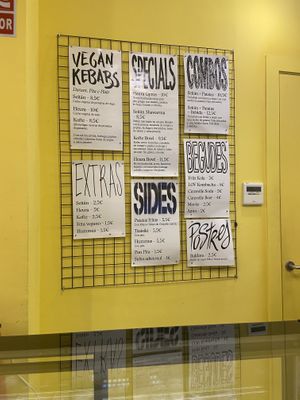 Menu  at Good Shit, Vegan Kebabs in Barcelona