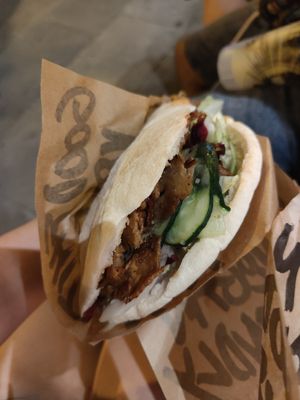 Pita de seitan at Good Shit, Vegan Kebabs in Barcelona