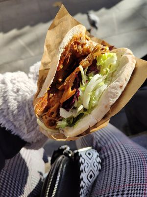 Pita de seitan at Good Shit, Vegan Kebabs in Barcelona