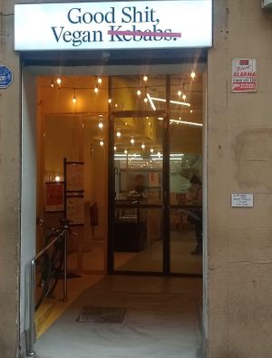   at Good Shit, Vegan Kebabs in Barcelona