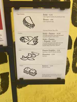 menu  at Good Shit, Vegan Kebabs in Barcelona