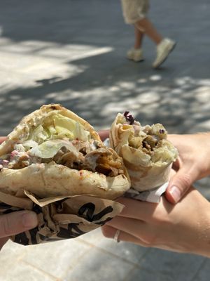 Pitta and durum  at Good Shit, Vegan Kebabs in Barcelona