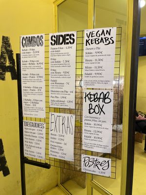 Menú  at Good Shit, Vegan Kebabs in Barcelona