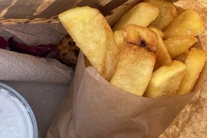 Patatas con mayonesa vegana  at Good Shit, Vegan Kebabs in Barcelona