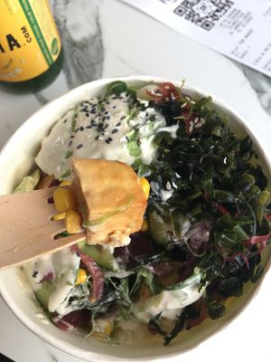 Marinated tofu - mm yum! at Pokeloha in Limassol