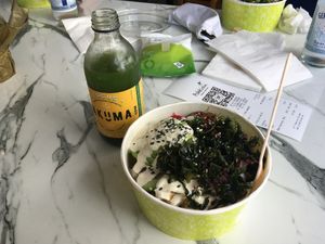 plus Kombucha drink at Pokeloha in Limassol