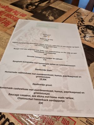 week menu (July 2021) at Honderdprocentmianne in Genk
