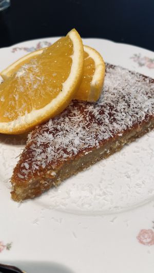 Vegan cake (vanille) at Honderdprocentmianne in Genk