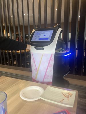 Robot server   at JT Sushi in North Bay