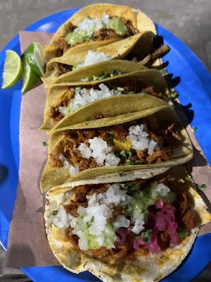 All the tacos  at Taquería Vegana La Gata Negra in Cancun